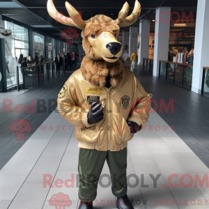 Goldenes Maskottchenkostüm...