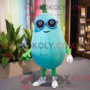 Turkis melon maskot kostume...