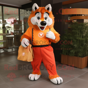 Orange Say Wolf mascotte...