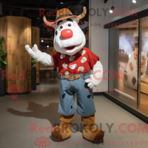 Rust Holstein Cow mascot...