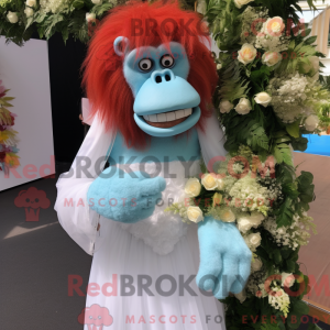 Sky Blue Orangutan mascot...