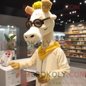 Máscara de girafa creme com...