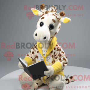 Cream Giraffe mask drakt...