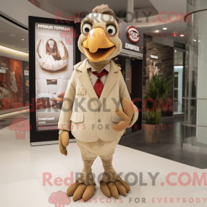 Beige Tyrkiet maskot...