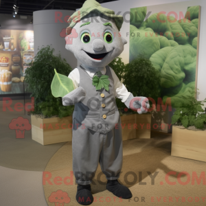 Grå spinat maskot kostume...