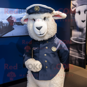 Navy Sheep mascotte kostuum...