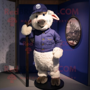 Navy Sheep mascotte kostuum...