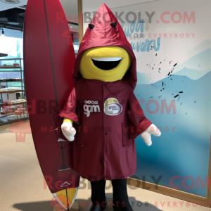 Maroon Surfboard mascot...