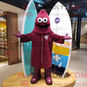 Maroon Surfboard maskot...