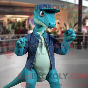 Blågrön Parasaurolophus...