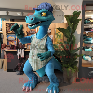 Blauwgroen Parasaurolophus...