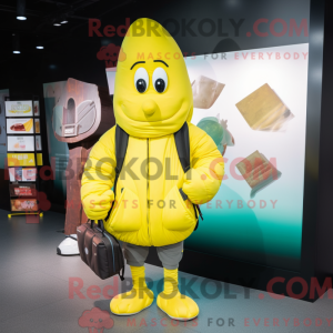 Geel Squash mascottekostuum...
