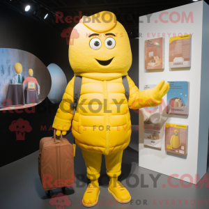 Geel Squash mascottekostuum...