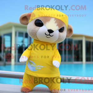 Yellow Ferret mascot...