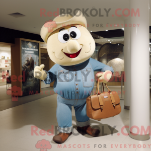 Beige biff maskot drakt...