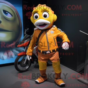 Yellow Clown Fish mascot...