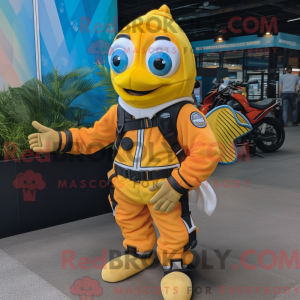 Yellow Clown Fish mascot...