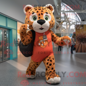Rust Leopard maskot drakt...