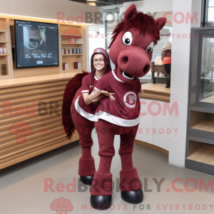 Maroon Mare Maskottchen...