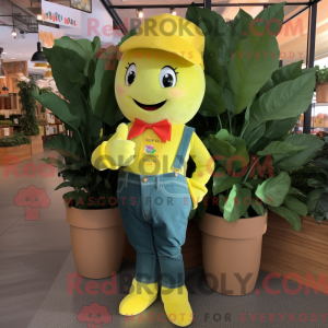 Yellow Spinach mascot...