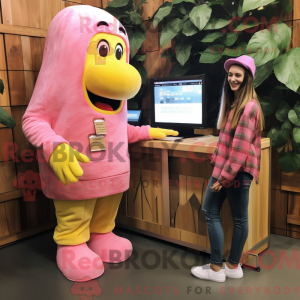 Pink Baa mascot costume...