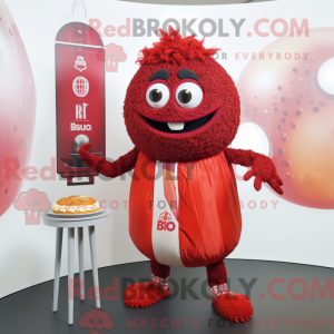 Rød Biryani maskot kostume...