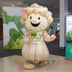 Beige Cauliflower mascot...