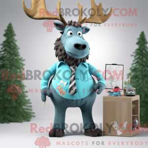 Cyan Elk máscara de máscara...