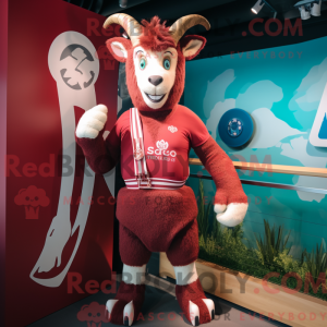 Maroon ged maskot kostume...