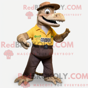 Brown Crocodile mascot...