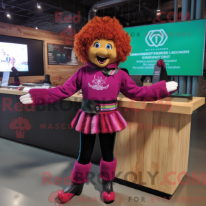 Magenta Irish Dancer maskot...