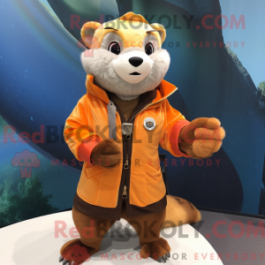 Orange Ilder maskot kostume...