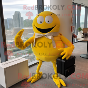 Postava maskota citronově...