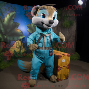 Cyan Mongoose maskot...