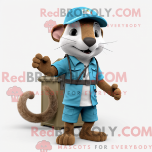 Cyan Mongoose Maskottchen...