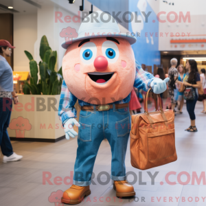 Peach Steak mascot costume...