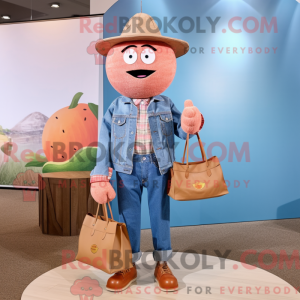 Peach Steak mascot costume...