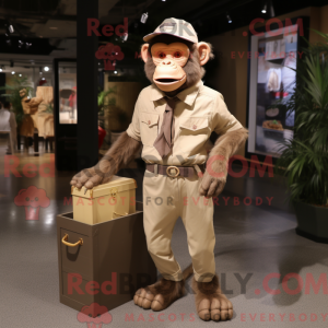 Tan Chimpanzee mascot...