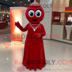 Rød forlovelsesring maskot...