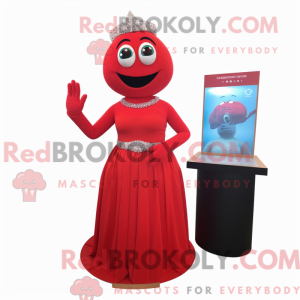 Rød forlovelsesring maskot...