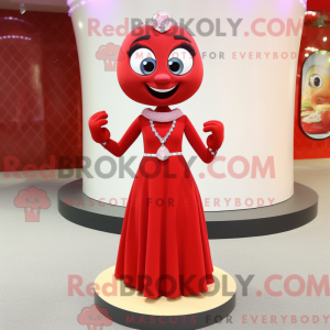 Rød forlovelsesring maskot...