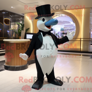 Cream Dolphin mascot...