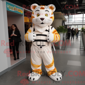 Cream Tiger mascot costume...