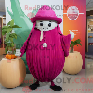 Magenta melon maskot...