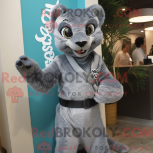 Sølv Jaguarundi maskot...