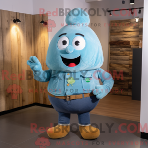 Cyan Potato Maskot...