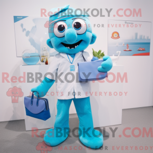 Postava maskota azurového...