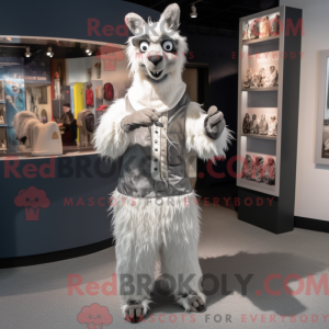 Sølv lama maskot drakt...
