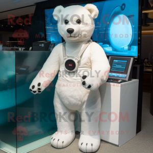 Weiße Teddybär Maskottchen...