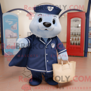 Navy Ray maskot kostume...